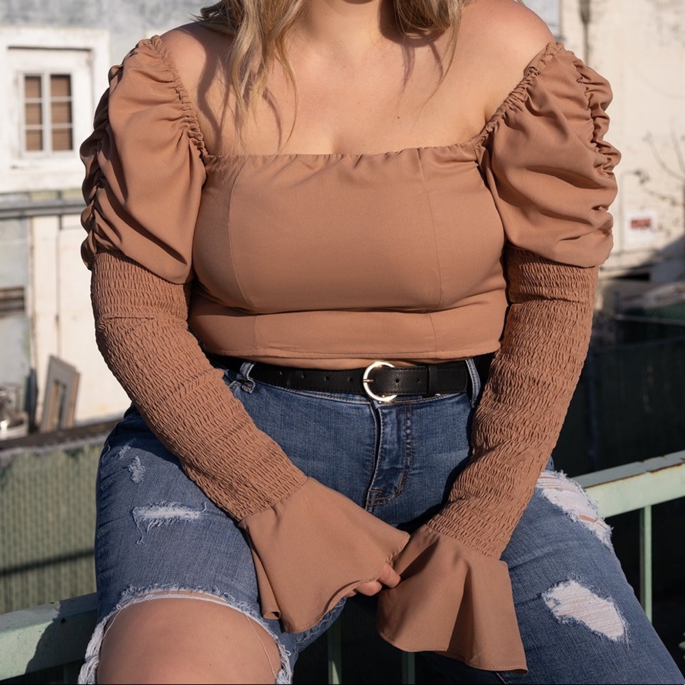 Tan Crop Top